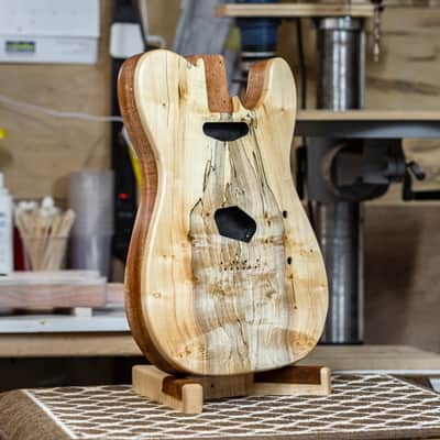 Spalted Maple Tele Body / Spalted Maple & Mahogany Tele image 1