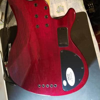 Lefty Schecter Damien Elite-5 Active 5-String Bass 2016 Crimson Red image 2