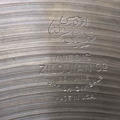 Zildjian 14" A. Zildjian '60s Stamp Hi-Hat Cymbals (Pair) 1960s - Traditional image 8