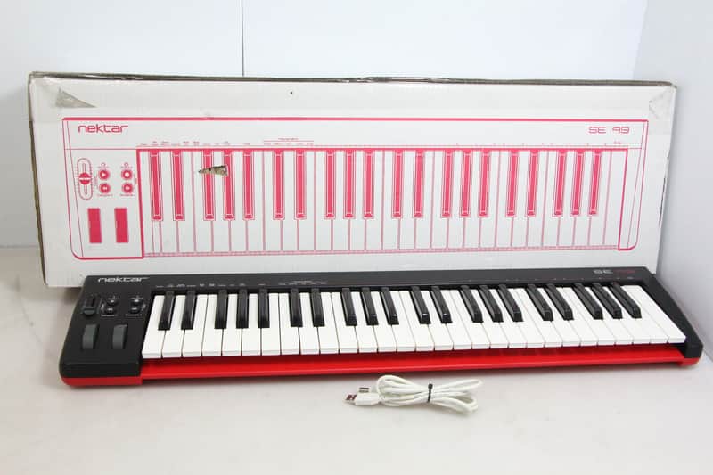 Nektar SE49 USB MIDI Keyboard Controller 2021 - Black & Red image 1