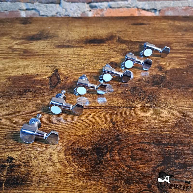 Economy 10mm 6-in-Line Tuners (Chrome) image 1