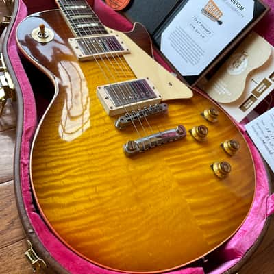 2020 Gibson Custom Shop ‘59 Reissue R9 CME Carmelita Neck - Slow Iced Tea Fade image 1