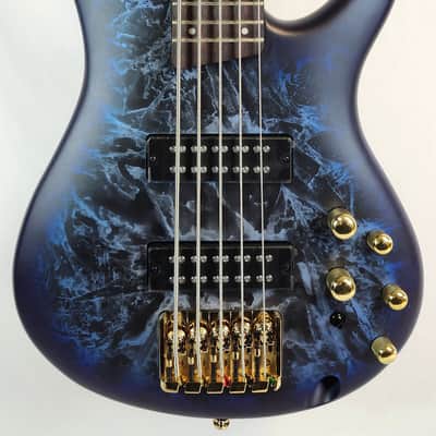 Ibanez SR305EDX SR Standard 5-String Bass, Gold Hardware, Cosmic Blue Frozen Matte image 1
