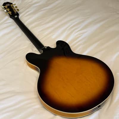 2004 Epiphone Dot Deluxe Flame Top - Made in Korea (MIK) - Vintage Sunburst - Free Pro Setup image 16