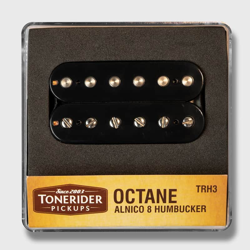 Tonerider Alnico 8 Octane Humbucker Pickup Bridge Black (F spaced) image 1