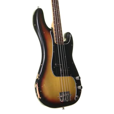 Fender 1974 Precision Bass Guitar, Sunburst with G&G Hard Case image 5