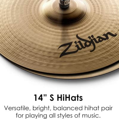 Zildjian 14" S Series Hi-Hat Cymbals (Pair) 2016 - Present - Brilliant image 2