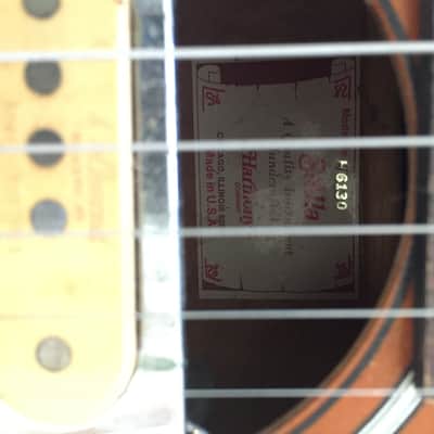 70's Harmony Stella Parlor Guitar w/60's DeArmond Pickup image 8