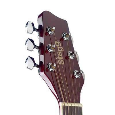 Stagg 4/4 Auditorium Acoustic Guitar - Basswood - SA20A NAT image 3