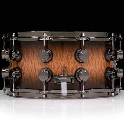 DW Collector's Series 7x14 Moabi on Maple Mahogany Shell - Candy Black image 4