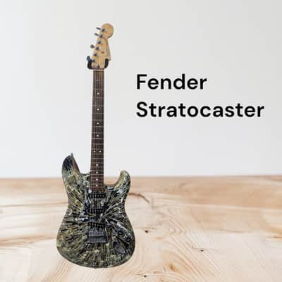 Fender Electric Stratocaster 2000s - Black Splatter image 2