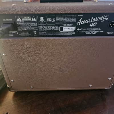 Fender Acoustasonic 40 2-Channel 40-Watt 2x6.5" Acoustic Guitar Amp 2017 - Present - Brown image 2