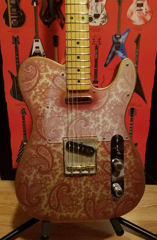 Crook Custom Vintage Pink Paisley Telecaster image 1