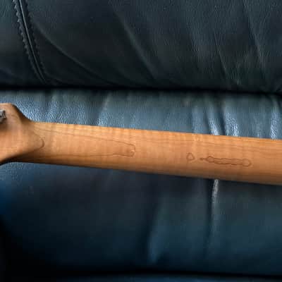 Xotic California Classic XSC-2 SSH, 2021-USA, Super Heavy Aging-Lake Placid Blue w/Roasted Flame Maple Neck image 14