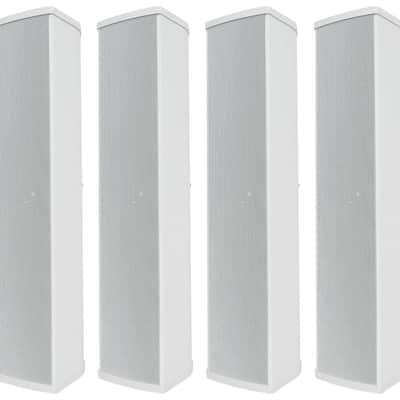 (6) Rockville WET ARRAY 5 WHITE Line Array Speakers For church/School/Auditorium image 1