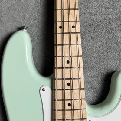 Squier Precision Bass by Fender – Surf Green – Maple Neck – Excellent Condition w/ Gig Bag image 3