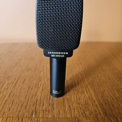 Sennheiser MD409 U3 Dynamic Microphone 1980s - Black and gold image 3