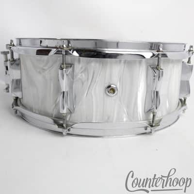 *Yamaha 14x5"YD Snare Drum White Satin Flame YSD-045 9ply Mahogany 8-Lug Chrome* image 5