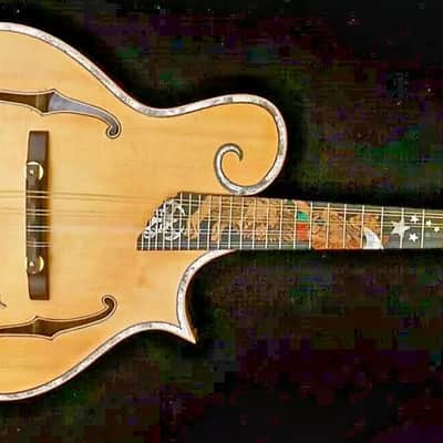 Blueberry Handmade Mandolin F-Style Devil Motif image 1