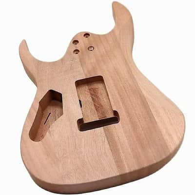 Mahogany Wood HSH Guitar Double Cutaway Body image 4