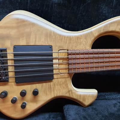 2018 Skjold Slayer 5 Exotic Stage Series 5String Bass Select Premium Myrtle Top image 4
