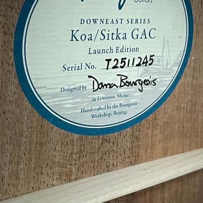 Bourgeois GACCB/DE-KOA-LE Acoustic Guitar - Natural w/OHSC & PLEK*D #245 image 9