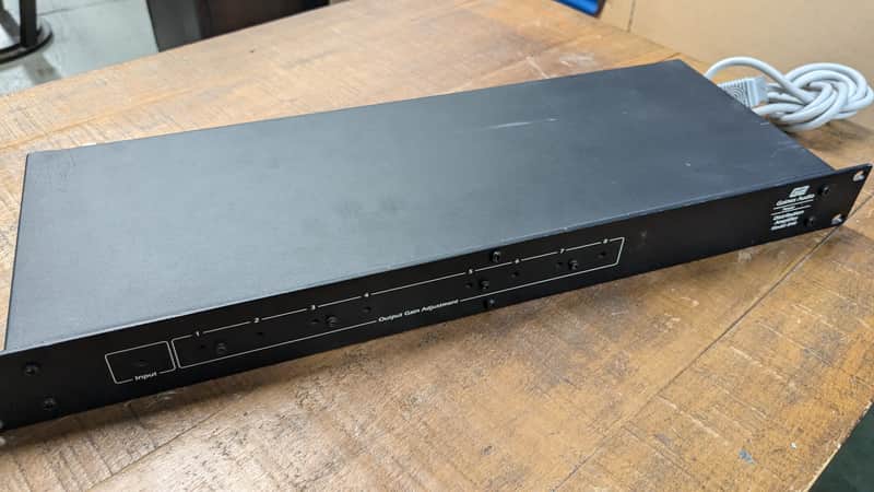 Gaines Audio - Pair of Model 848 Mono/Balanced 8-Channel Audio Distribution Amplifiers (pair/x2) Vintage image 1