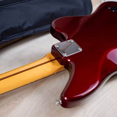 Fender JAB-EQ Left Handed Jaguar Bass CIJ 2008 Old Candy Apple Red w/ Bag image 15