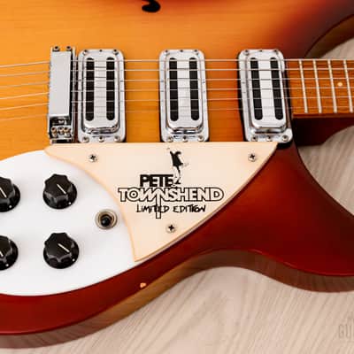 1987 Rickenbacker 1998PT Pete Townshend Signature Rose Morris Model Fireglo w/ Case, 1 of 250 image 7