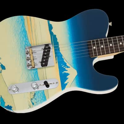 Fender Made in Japan Art Canvas Esquire Hokusai 2024 - Tama River image 1