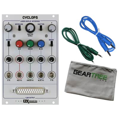 LZX Cyclops 16hp ILDA Laser Interface Eurorack Module Bundle w/Cables image 2