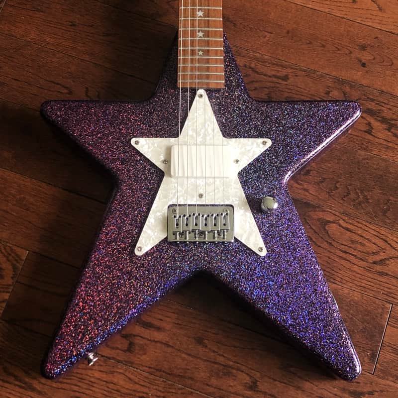 Daisy Rock Atomic Purple Star Sparkle Electric Guitar | Reverb