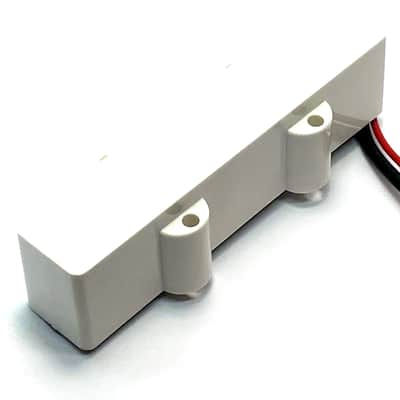 Active J Bass Bridge Pickup ~ 4 String Noiseless Jazz Bridge Position Dedicated ~ White image 2