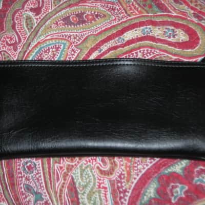 lightly used very clean 1980s Shure microphone pouch, outer areas are black vinyl with a very light reptile texture/appearance & one area has a red & silver graphic / inside is black / black zipper (NO microphone) 10 inches W, 4 & 1/2 inches H image 19