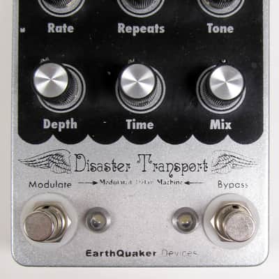 Used EarthQuaker Devices Disaster Transport Modulated Delay Machine Silver / Black Print VGC image 1