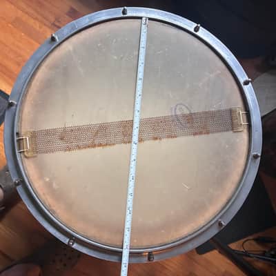 Vintage snare drum. 3.5x14.25 1900s - Mahogany image 12