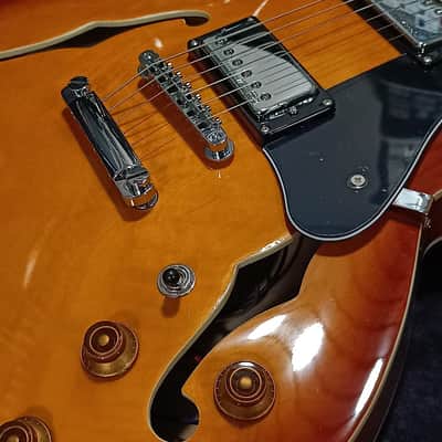 Vintage VSA500HB Reissued Series Semi-Hollow - Honey Burst image 10