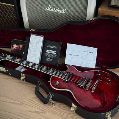 Gibson Custom Shop Les Paul 1968 Custom Fire Tiger Aus Erstbesitz, Flamed Top, nur 4,24kg, div. Upgrades! 2010 - Red Fire Tiger Flame image 3