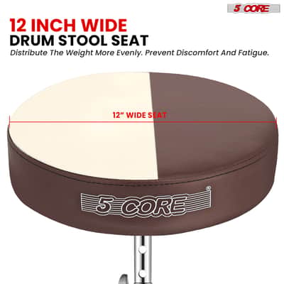 5 Core Drum Throne 3" Padded Drum Seat Height Adjustable Drumming Chair for Practice and Performance image 5