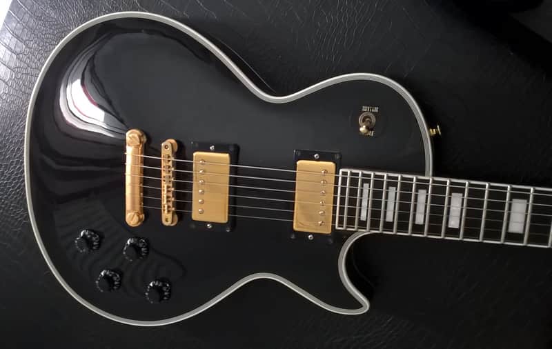 Edwards Les Paul Custom in Ebony Made In Japan image 1