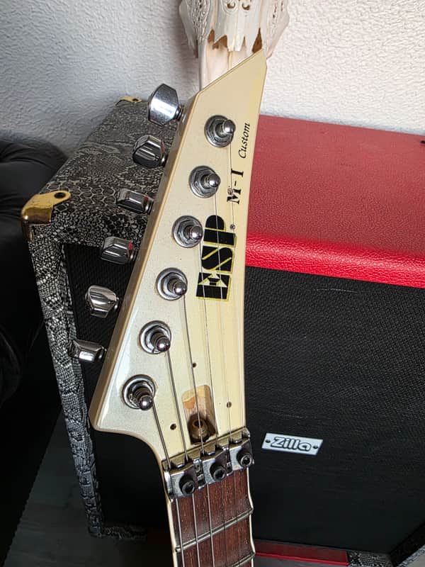 ESP M-1 Custom 1987 M1 Mirage SCALLOPED Owned by major German pro artist Jackson Headstock image 1