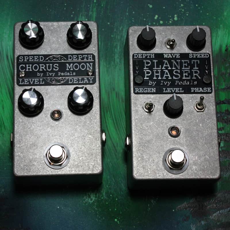 BUNDLE: Chorus Moon + Planet Phaser by Ivy Pedals - Silver/Black - Planetary Modulation Bundle image 1