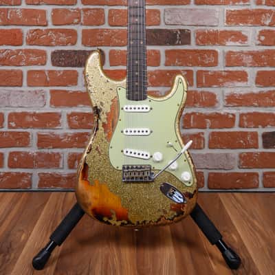 Fender Custom Shop SR25 61 Stratocaster Super Heavy Relic Gold Sparkle over 3-Color Sunburst 2025 w/OHSC image 4