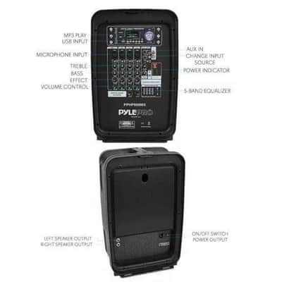 Pyle Bluetooth PA Speaker & Amplifier Mixer System – 8-Channel Audio Kit image 4