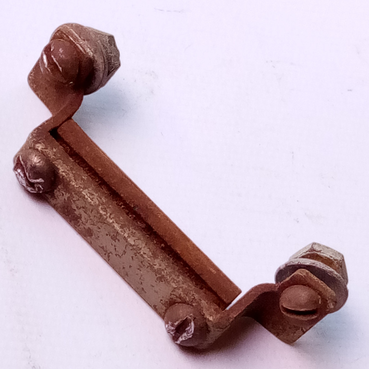 Leedy 1 7/8"Snare Drum Butt Plate Half-Circle Clamp-Bar Nickel Vintage10s Ludwig — main photograph