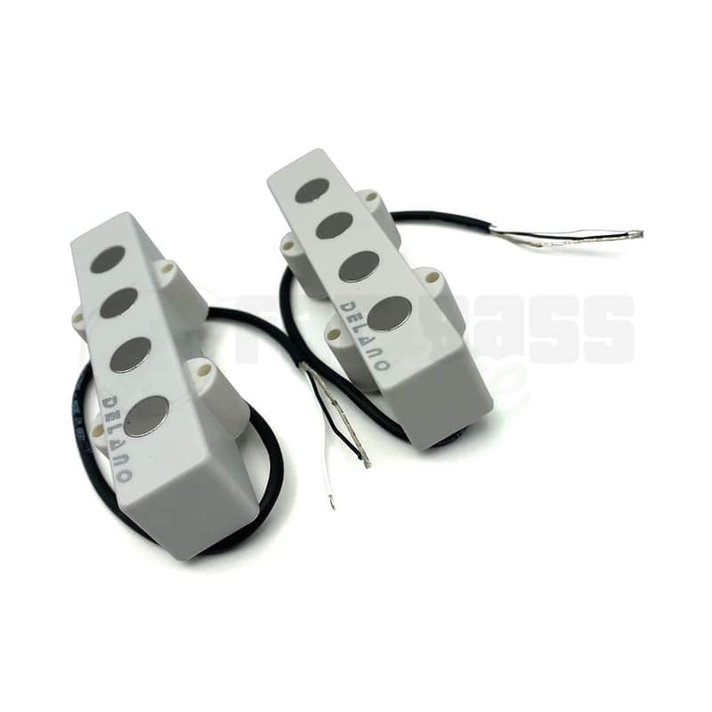Delano JMVC4 FE/M2 4 String Hum Cancelling Jazz Bass® Pickup Set - White Bild 1