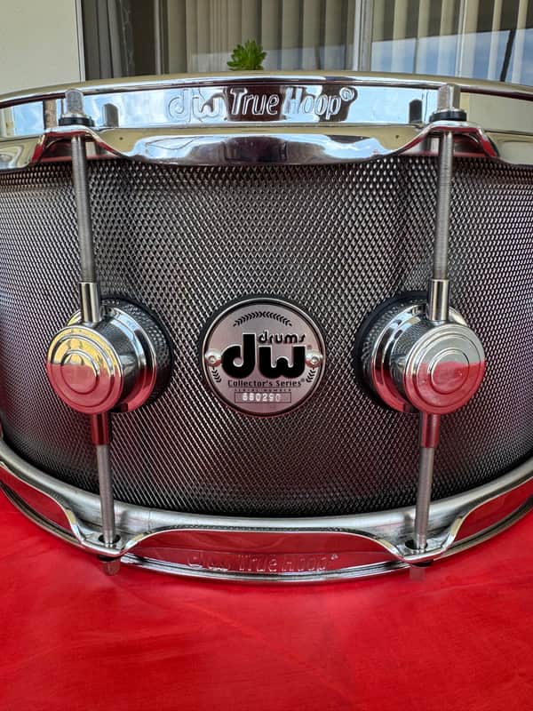 DW 6.5x14" Collector's Series Knurled Black Nickel over Steel Snare Drum w/ Chrome Hardware image 1