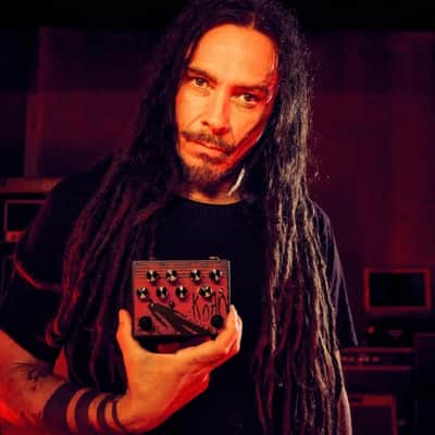 KHDK Electronics Korn Indigo Sludge | "Munky" James Shaffer of Korn signature limited edition preamp/fuzz/distortion pedal image 4
