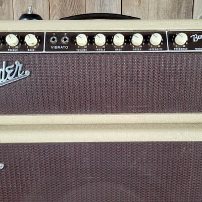 Fender  Bandmaster 6G7 1961 Vintage Amp w/ Tone Ring Cab - White image 8