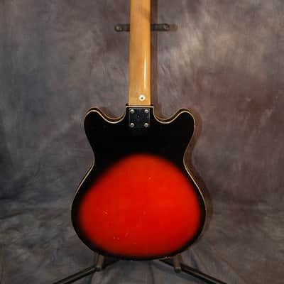 Vintage RARE Teisco Del Rey Hollow Body Ry Cooder Pickups 1960's Redburst image 7